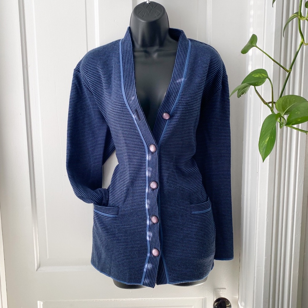 Vintage Blue Cardigan by Essential Elements